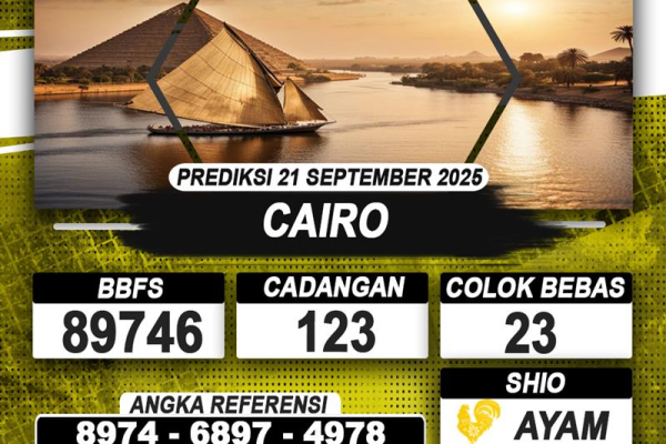 PREDIKSI CAIRO 21 SEPTEMBER 2025 | PREDIKSI TOGEL KUNINGTOTO