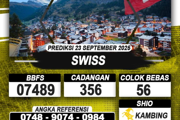 PREDIKSI SWISS 23 SEPTEMBER 2025 | PREDIKSI TOGEL KUNINGTOTO