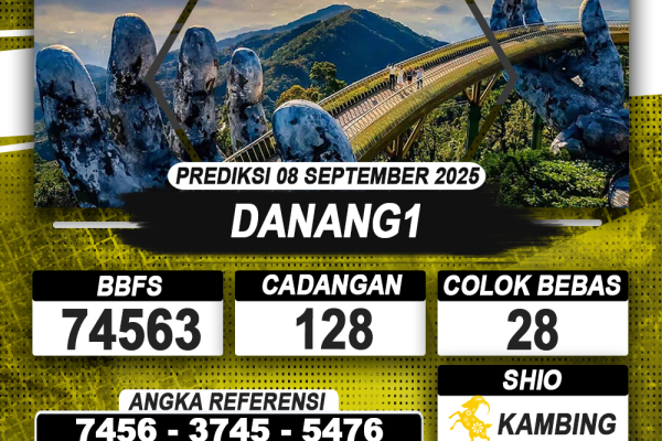 PREDIKSI DANANG1 08 SEPTEMBER 2025 | PREDIKSI TOGEL KUNINGTOTO