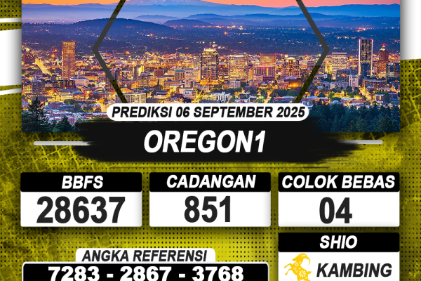 PREDIKSI OREGON1 06 SEPTEMBER 2025 | PREDIKSI TOGEL KUNINGTOTO