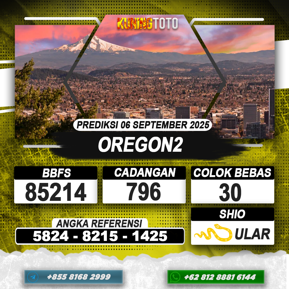 PREDIKSI OREGON2 06 SEPTEMBER 2025 | PREDIKSI TOGEL KUNINGTOTO
