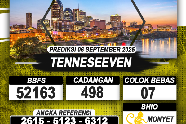 PREDIKSI TENNESEEVEN 06 SEPTEMBER 2025 | PREDIKSI TOGEL KUNINGTOTO