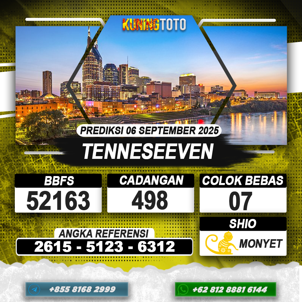 PREDIKSI TENNESEEVEN 06 SEPTEMBER 2025 | PREDIKSI TOGEL KUNINGTOTO