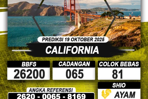 PREDIKSI CALIFORNIA 19 OKTOBER 2025 | PREDIKSI TOGEL KUNINGTOTO
