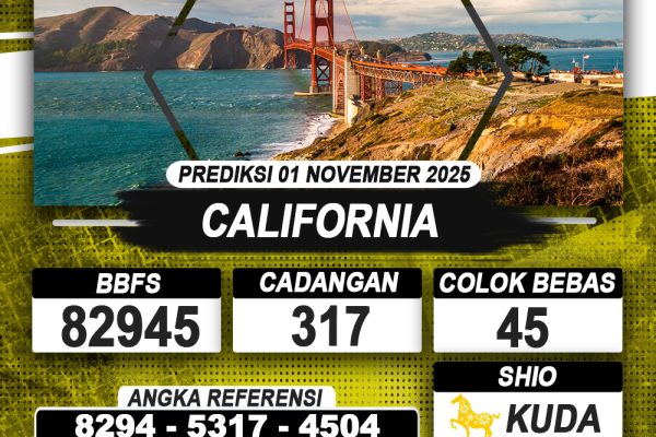 PREDIKSI CALIFORNIA 01 NOVEMBER 2025 | PREDIKSI TOGEL KUNINGTOTO PREDIKSI CALIFORNIA 01 NOVEMBER 2025 | PREDIKSI TOGEL KUNINGTOTO
