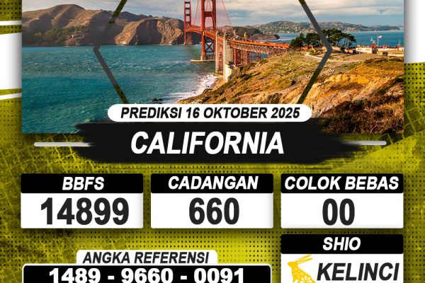 PREDIKSI CALIFORNIA 16 OKTOBER 2025 | PREDIKSI TOGEL KUNINGTOTO