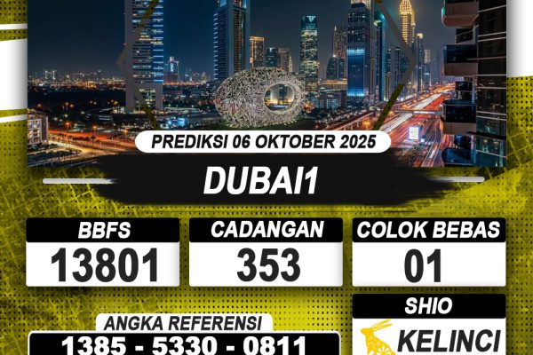 PREDIKSI DUBAI1 06 OKTOBER 2025 | PREDIKSI TOGEL KUNINGTOTO