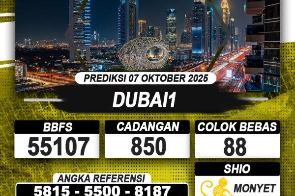 PREDIKSI DUBAI1 07 OKTOBER 2025 | PREDIKSI TOGEL KUNINGTOTO