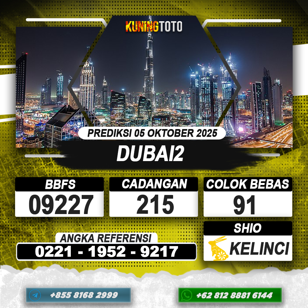 PREDIKSI DUBAI2 05 OKTOBER 2025 | PREDIKSI TOGEL KUNINGTOTO