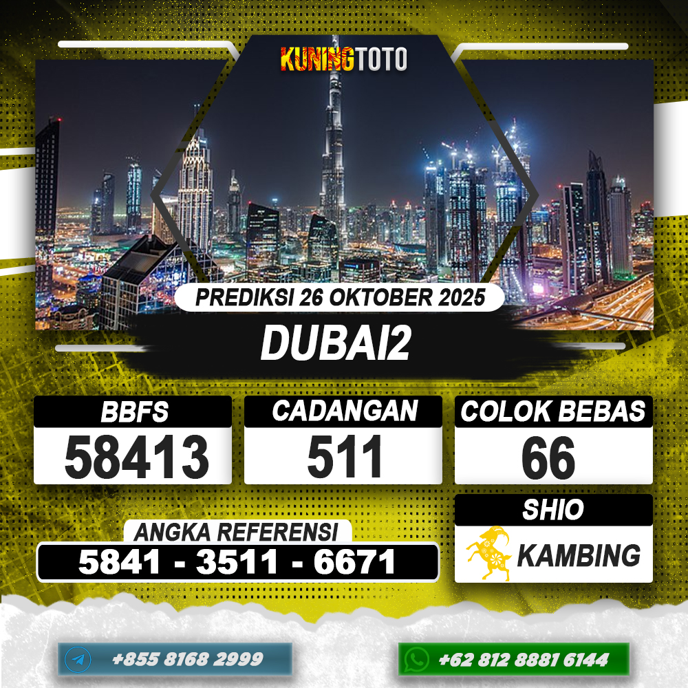 PREDIKSI DUBAI2 26 OKTOBER 2025 | PREDIKSI TOGEL KUNINGTOTO