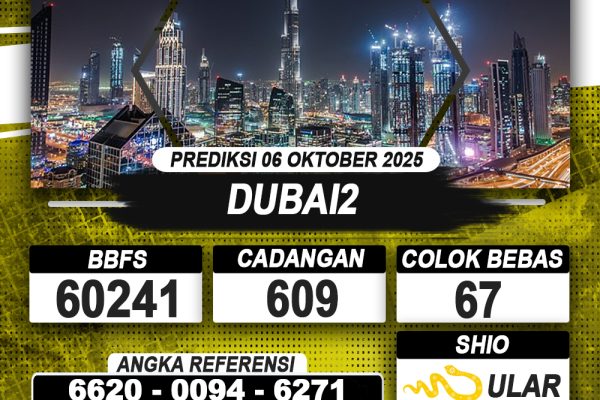 PREDIKSI DUBAI2 06 OKTOBER 2025 | PREDIKSI TOGEL KUNINGTOTO