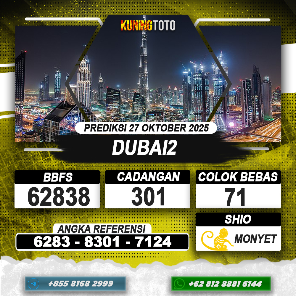 PREDIKSI DUBAI2 27 OKTOBER 2025 | PREDIKSI TOGEL KUNINGTOTO