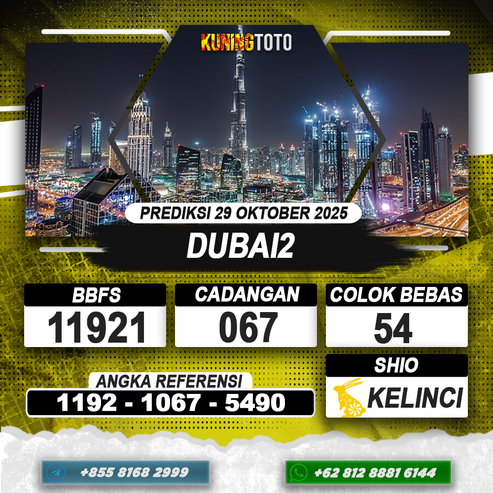 PREDIKSI DUBAI2 29 OKTOBER 2025 | PREDIKSI TOGEL KUNINGTOTO
