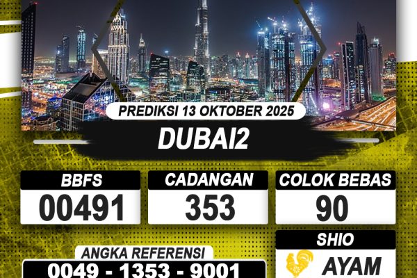 PREDIKSI DUBAI2 13 OKTOBER 2025 | PREDIKSI TOGEL KUNINGTOTO