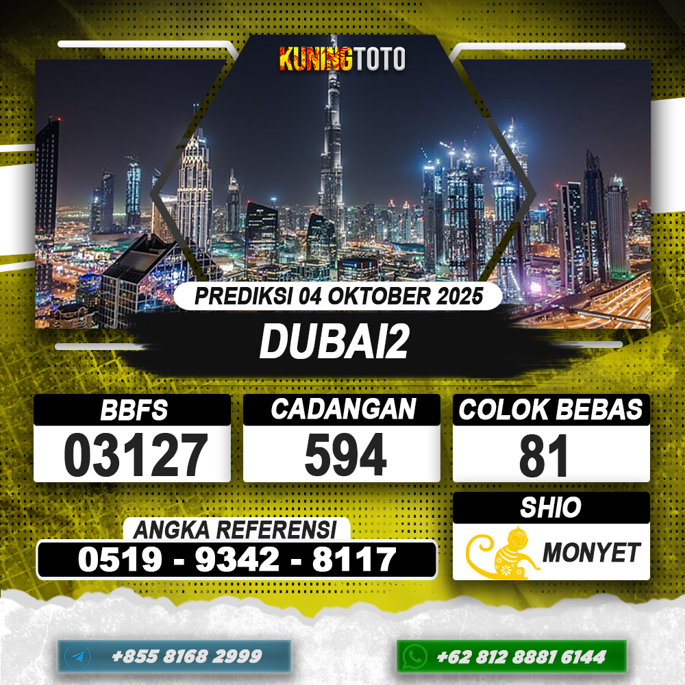 PREDIKSI DUBAI2 04 OKTOBER 2025 | PREDIKSI TOGEL KUNINGTOTO