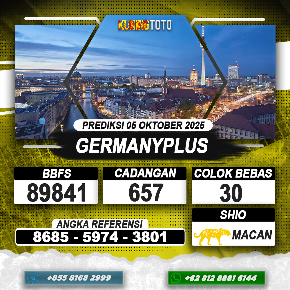 PREDIKSI GERMANYPLUS 05 OKTOBER 2025 | PREDIKSI TOGEL KUNINGTOTO