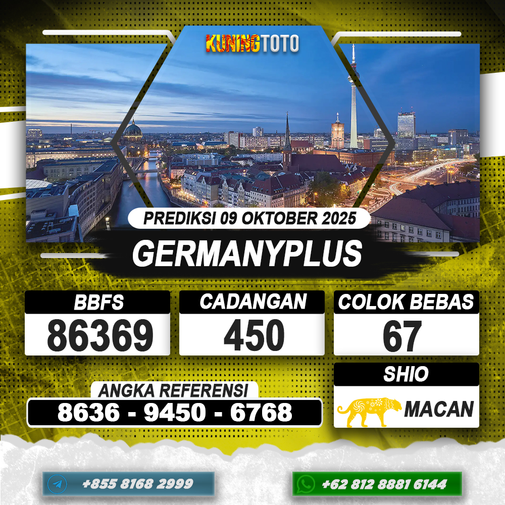 PREDIKSI GERMANYPLUS 09 OKTOBER 2025 | PREDIKSI TOGEL KUNINGTOTO