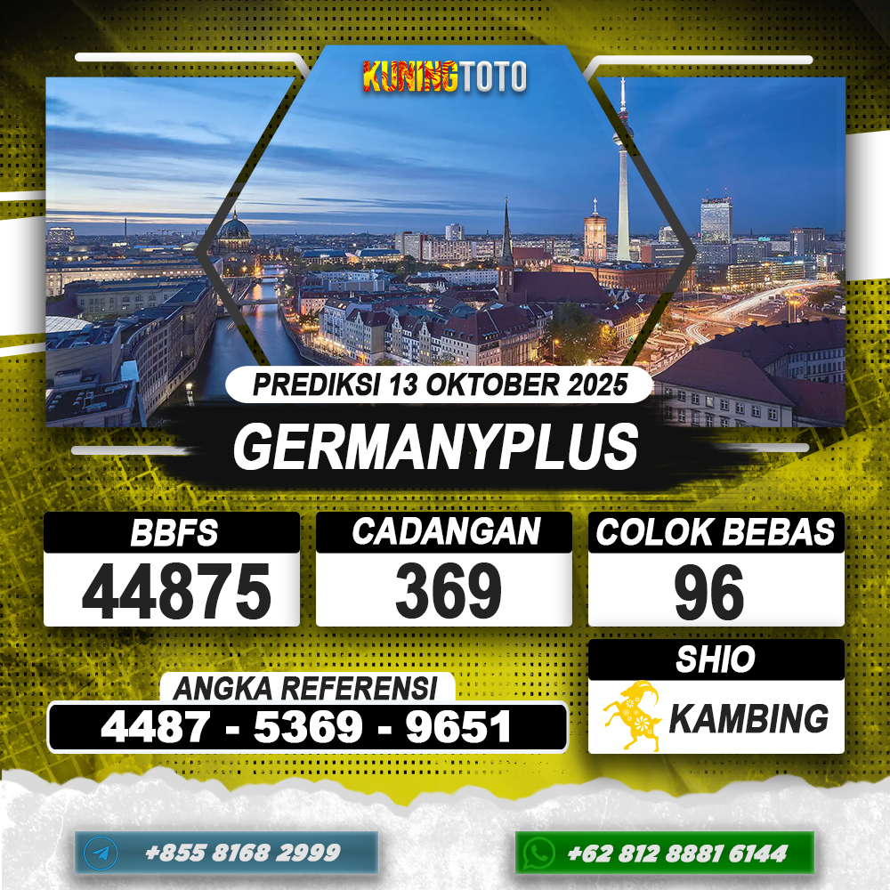 PREDIKSI GERMANYPLUS 13 OKTOBER 2025 | PREDIKSI TOGEL KUNINGTOTO