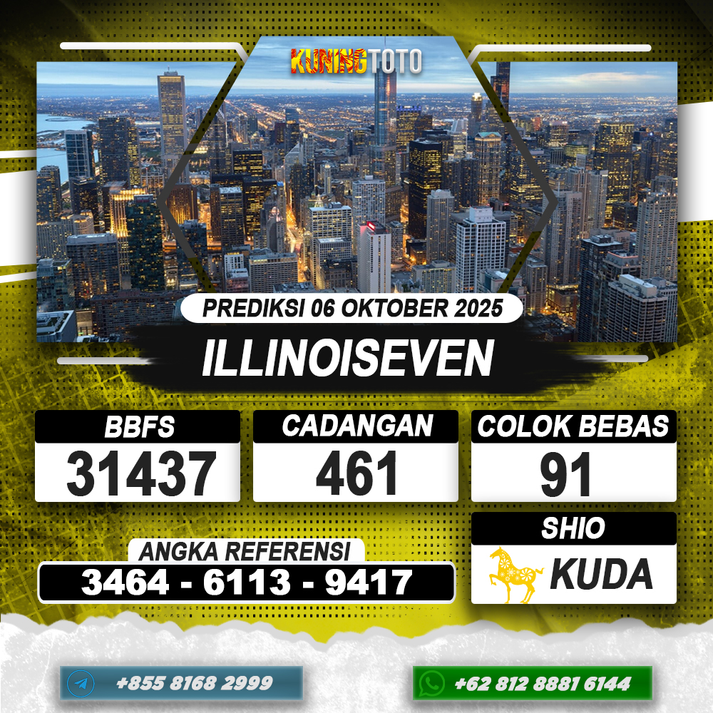 PREDIKSI ILLINOISEVEN 06 OKTOBER 2025 | PREDIKSI TOGEL KUNINGTOTO