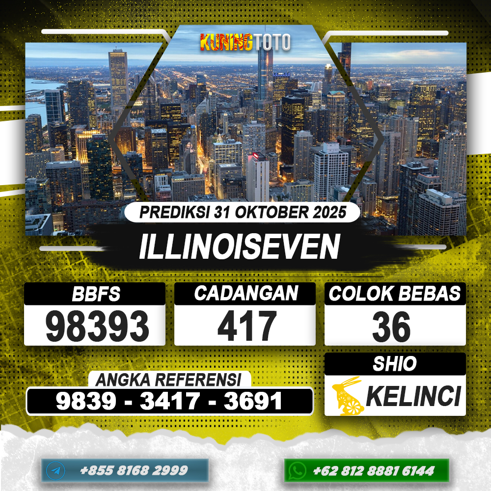 PREDIKSI ILLINOISEVEN 31 OKTOBER 2025 | PREDIKSI TOGEL KUNINGTOTO