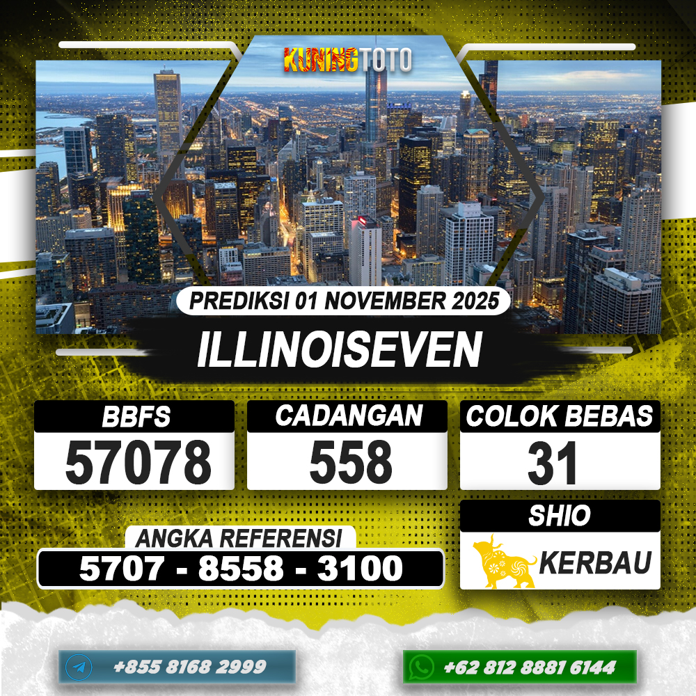 PREDIKSI ILLINOISEVEN 01 NOVEMBER 2025 | PREDIKSI TOGEL KUNINGTOTO