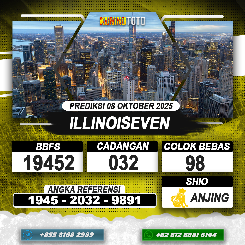 PREDIKSI ILLINOISEVEN 08 OKTOBER 2025 | PREDIKSI TOGEL KUNINGTOTO