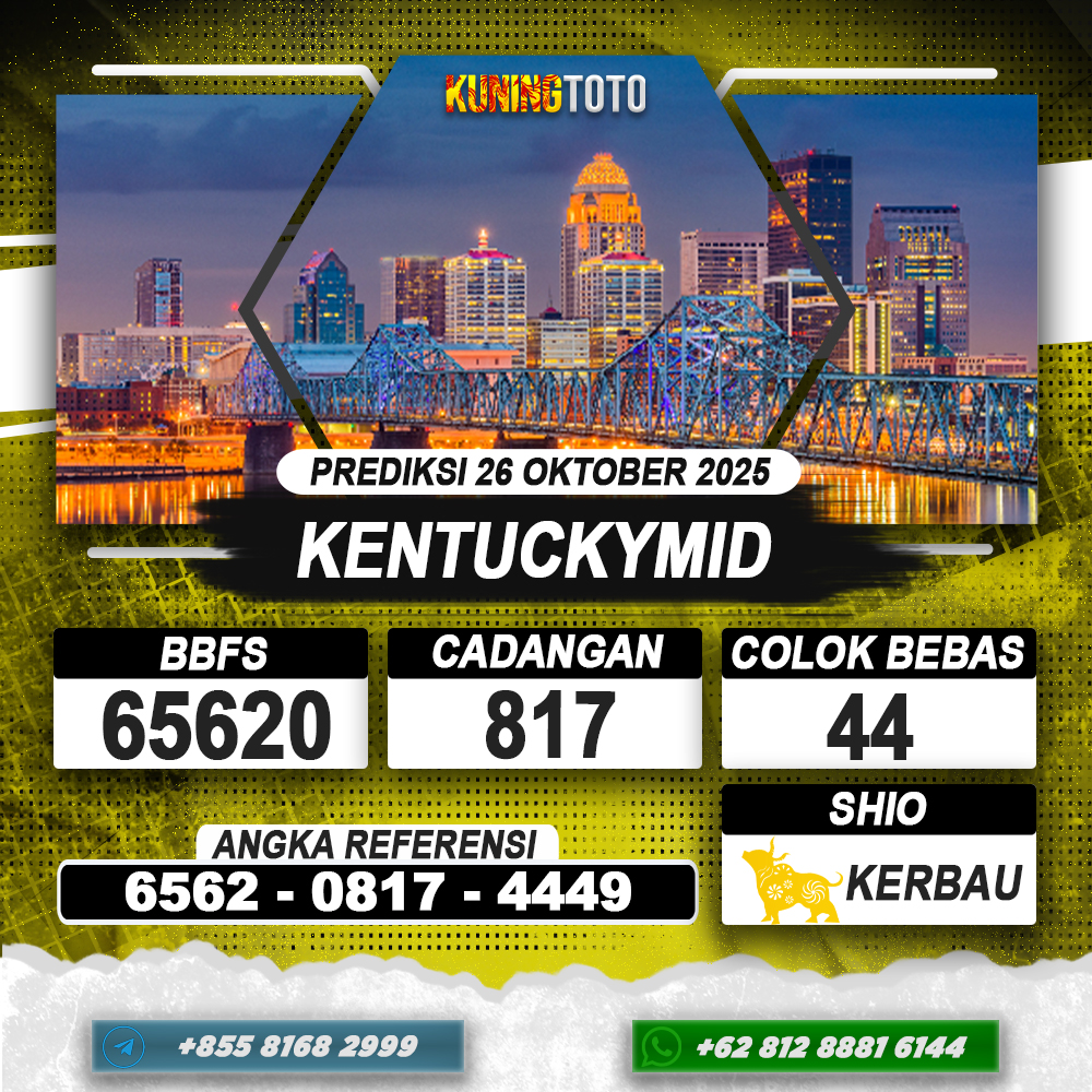 PREDIKSI KENTUCKYMID 26 OKTOBER 2025 | PREDIKSI TOGEL KUNINGTOTO