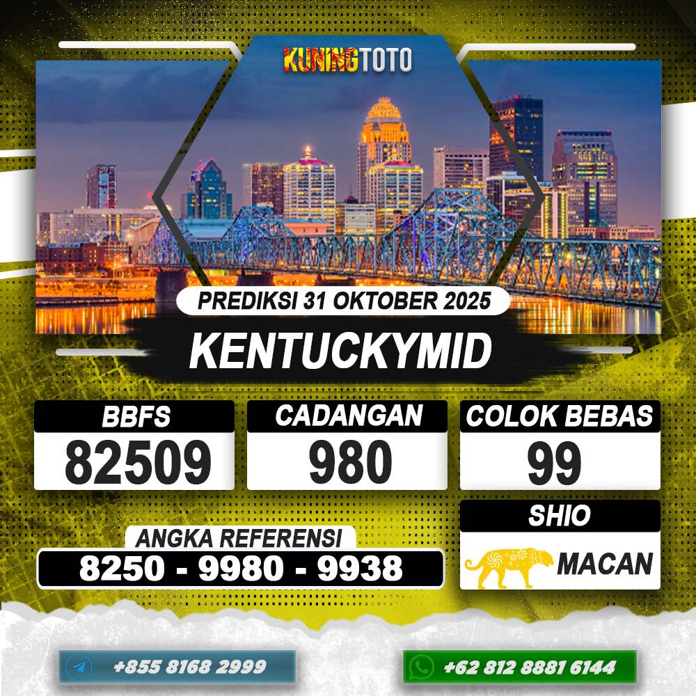 PREDIKSI KENTUCKYMID 31 OKTOBER 2025 | PREDIKSI TOGEL KUNINGTOTO