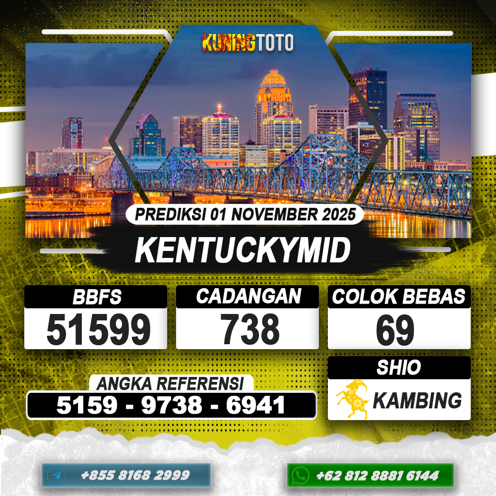 PREDIKSI KENTUCKYMID 01 NOVEMBER 2025 | PREDIKSI TOGEL KUNINGTOTO