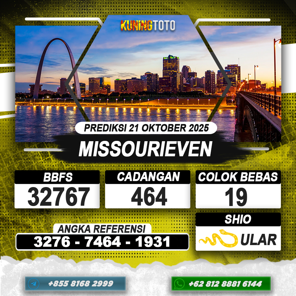 PREDIKSI MISSOURIEVEN 21 OKTOBER 2025 | PREDIKSI TOGEL KUNINGTOTO
