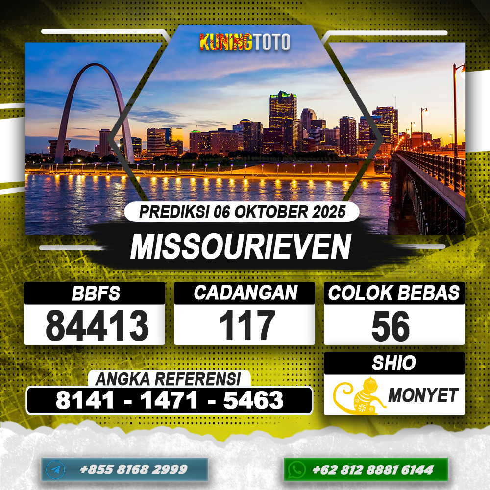PREDIKSI MISSOURIEVEN 06 OKTOBER 2025 | PREDIKSI TOGEL KUNINGTOTO