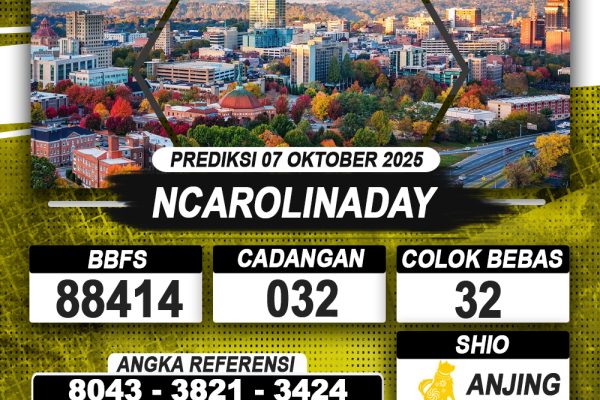 PREDIKSI NCAROLINADAY 07 OKTOBER 2025 | PREDIKSI TOGEL KUNINGTOTO