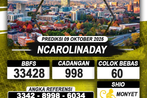 PREDIKSI NCAROLINADAY 09 OKTOBER 2025 | PREDIKSI TOGEL KUNINGTOTO