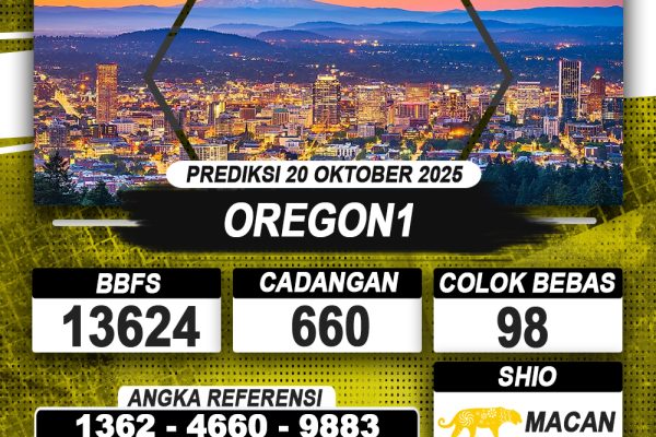 PREDIKSI OREGON1 20 OKTOBER 2025 | PREDIKSI TOGEL KUNINGTOTO