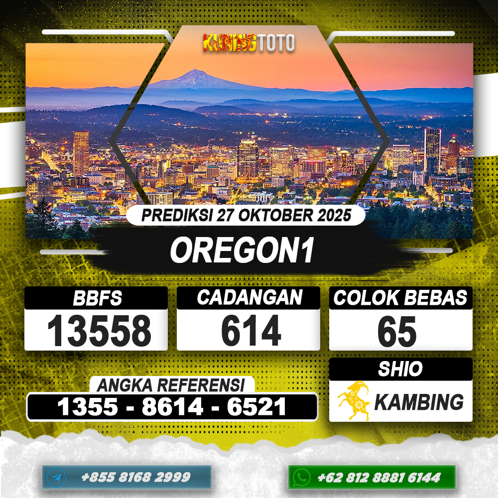 PREDIKSI OREGON1 27 OKTOBER 2025 | PREDIKSI TOGEL KUNINGTOTO