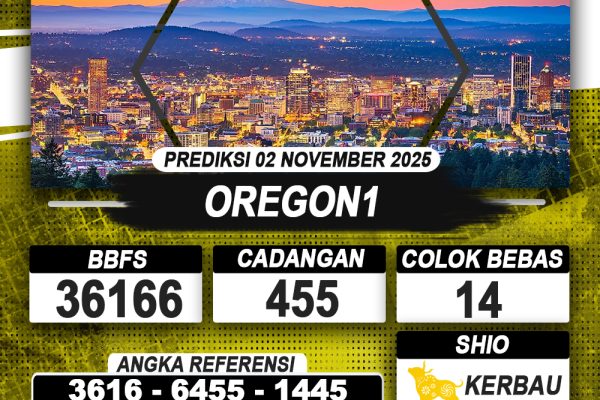 PREDIKSI OREGON1 02 NOVEMBER 2025 | PREDIKSI TOGEL KUNINGTOTO