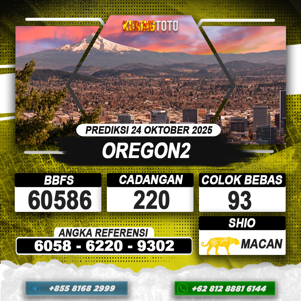 PREDIKSI OREGON2 24 OKTOBER 2025 | PREDIKSI TOGEL KUNINGTOTO