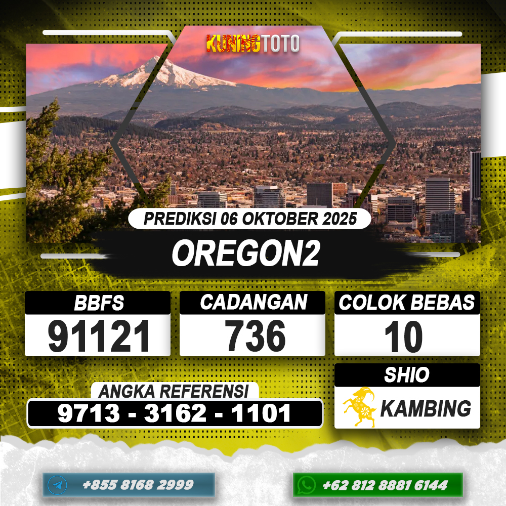PREDIKSI OREGON2 06 OKTOBER 2025 | PREDIKSI TOGEL KUNINGTOTO