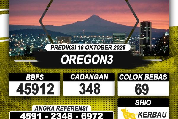 PREDIKSI OREGON3 16 OKTOBER 2025 | PREDIKSI TOGEL KUNINGTOTO