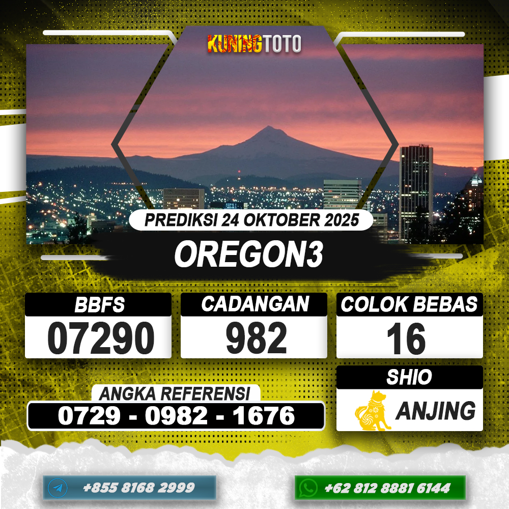 PREDIKSI OREGON3 24 OKTOBER 2025 | PREDIKSI TOGEL KUNINGTOTO