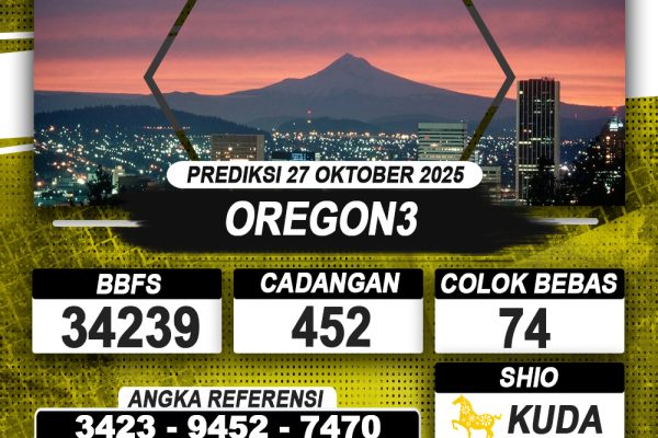 PREDIKSI OREGON3 27 OKTOBER 2025 | PREDIKSI TOGEL KUNINGTOTO