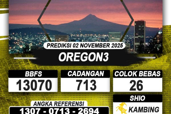 PREDIKSI OREGON3 02 NOVEMBER 2025 | PREDIKSI TOGEL KUNINGTOTO
