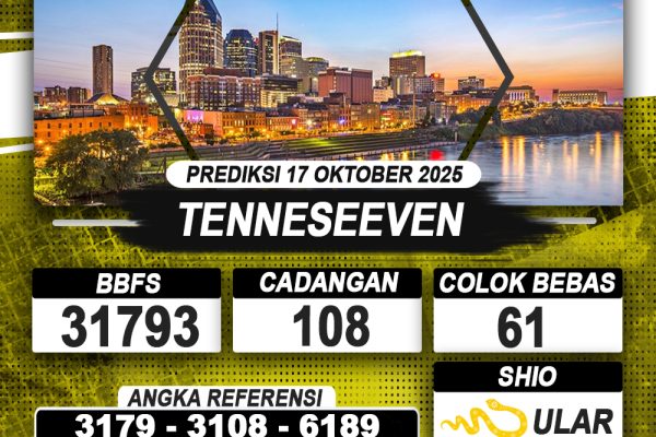 PREDIKSI TENNESEEVEN 17 OKTOBER 2025 | PREDIKSI TOGEL KUNINGTOTO