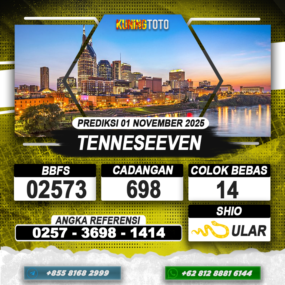 PREDIKSI TENNESEEVEN 01 NOVEMBER 2025 | PREDIKSI TOGEL KUNINGTOTO