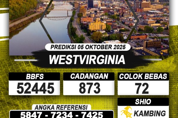 PREDIKSI WESTVIRGINIA 05 OKTOBER 2025 | PREDIKSI TOGEL KUNINGTOTO