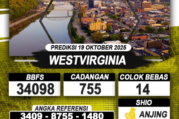 PREDIKSI WESTVIRGINIA 19 OKTOBER 2025 | PREDIKSI TOGEL KUNINGTOTO