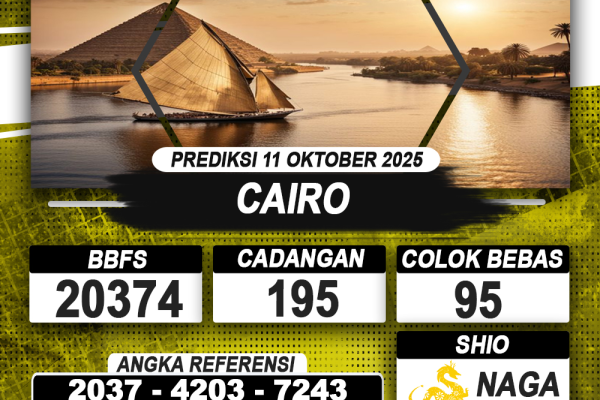 PREDIKSI CAIRO 11 OKTOBER 2025 | PREDIKSI TOGEL KUNINGTOTO