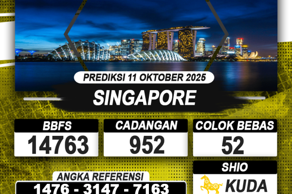 PREDIKSI SINGAPORE 11 OKTOBER 2025 | PREDIKSI TOGEL KUNINGTOTO