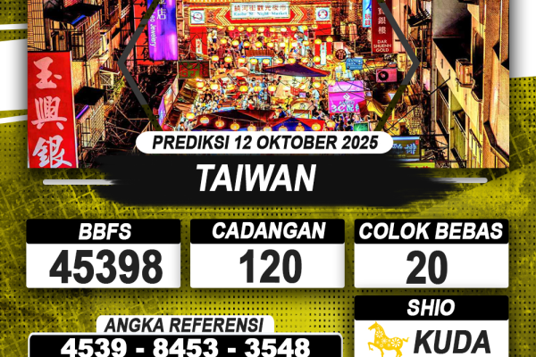 PREDIKSI TAIWAN 12 OKTOBER 2025 | PREDIKSI TOGEL KUNINGTOTO