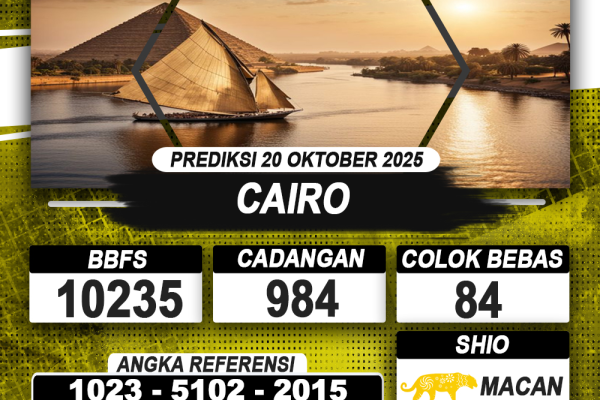 PREDIKSI CAIRO 20 OKTOBER 2025 | PREDIKSI TOGEL KUNINGTOTO